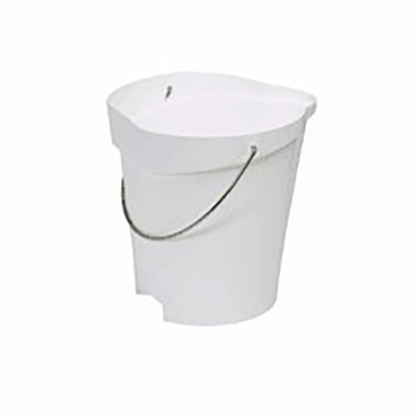 Seau En Plastique PE-HD Blanc Gradué 10 Litres - Alimentaire, Sans Couvercle, Pour Usage Domestique Ou Professionnel